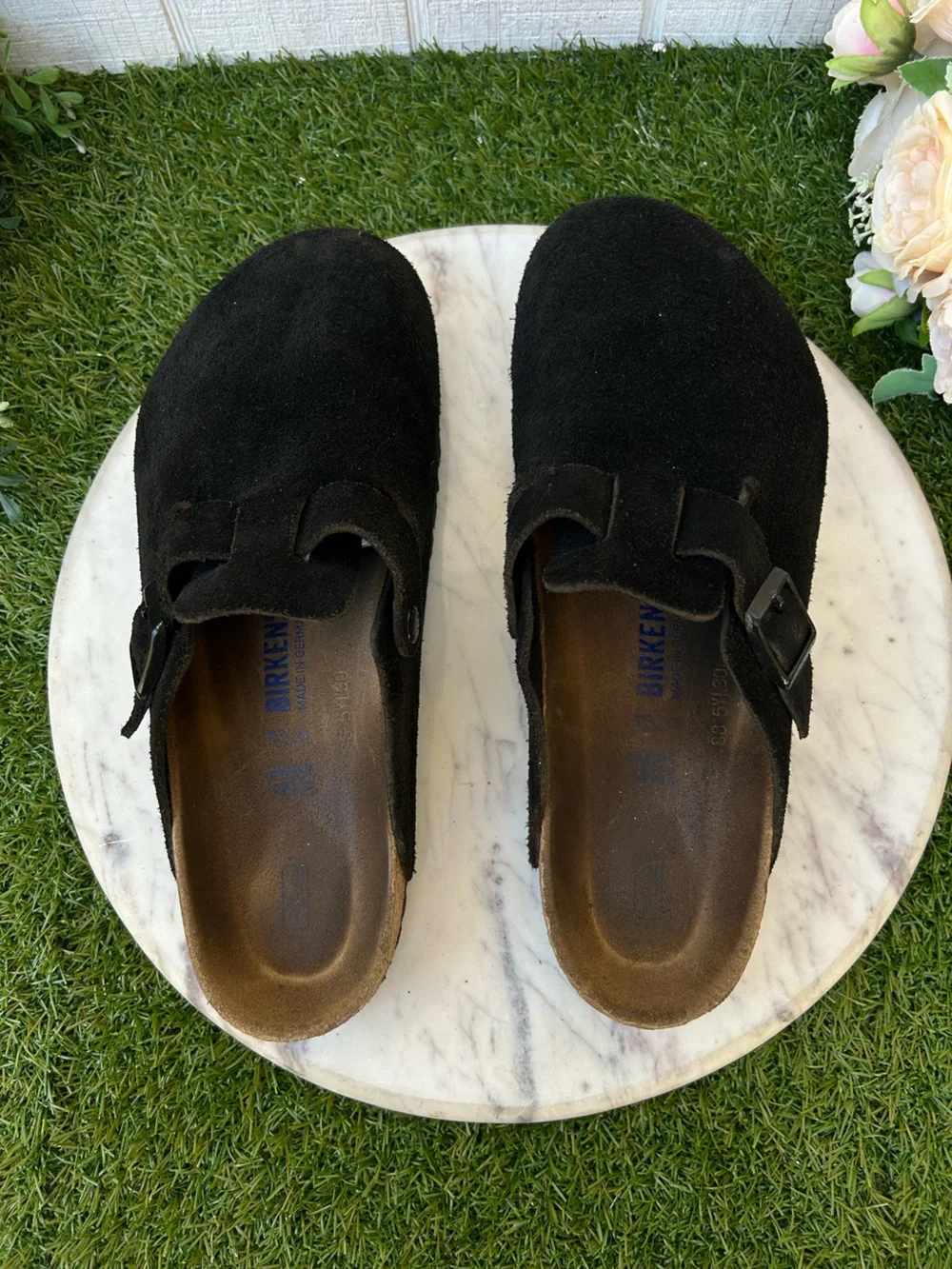 BIRKENSTOCKS Boston Black Soft Footbed Clogs Size 42 men 9.9-5 women 11-11.5